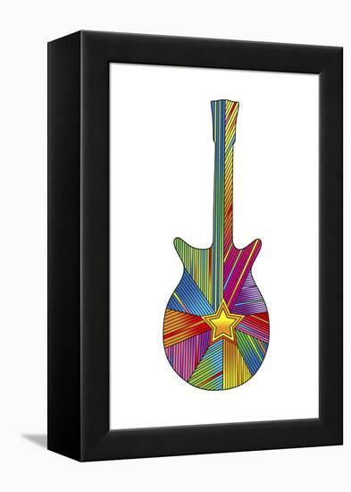 Pop Art Guitar Star-Howie Green-Framed Premier Image Canvas