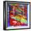 Pop Art Guitar Swirls-Howie Green-Framed Giclee Print