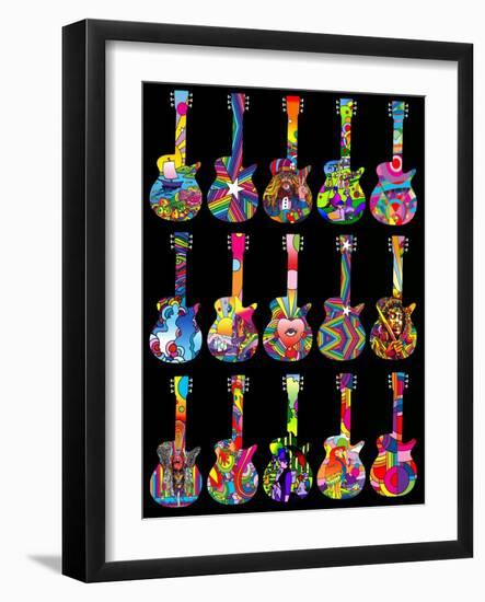 Pop Art Guitars-Howie Green-Framed Giclee Print