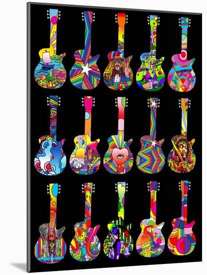 Pop Art Guitars-Howie Green-Mounted Giclee Print