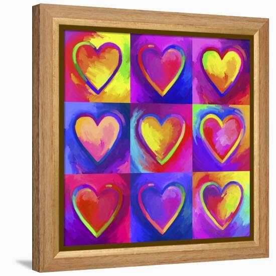 Pop Art Heart 2-Howie Green-Framed Premier Image Canvas