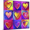 Pop Art Heart 2-Howie Green-Mounted Giclee Print