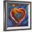 Pop Art Heart Icon-Howie Green-Framed Giclee Print