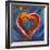 Pop Art Heart Icon-Howie Green-Framed Giclee Print