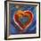 Pop Art Heart Icon-Howie Green-Framed Giclee Print