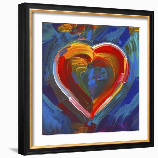 Pop Art Heart Icon-Howie Green-Framed Giclee Print