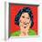 Pop Art Illustration of a Laughing Woman-Eva Andreea-Framed Art Print