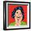 Pop Art Illustration of a Laughing Woman-Eva Andreea-Framed Art Print