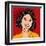 Pop Art Illustration of a Laughing Woman-Eva Andreea-Framed Art Print