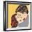 Pop Art Kissing Couple-Eva Andreea-Framed Art Print