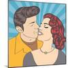 Pop Art Kissing Couple-Eva Andreea-Mounted Art Print