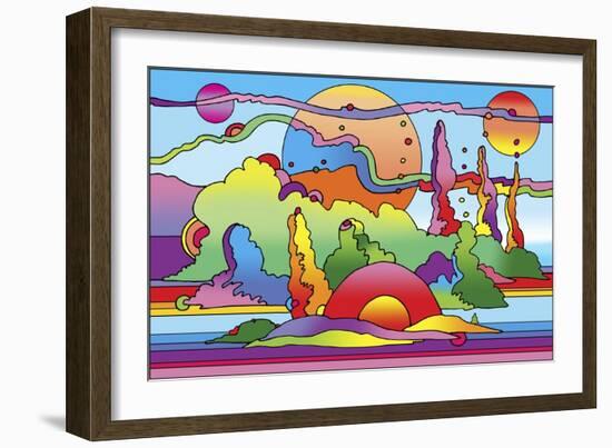 Pop Art Landscape 116-Howie Green-Framed Giclee Print