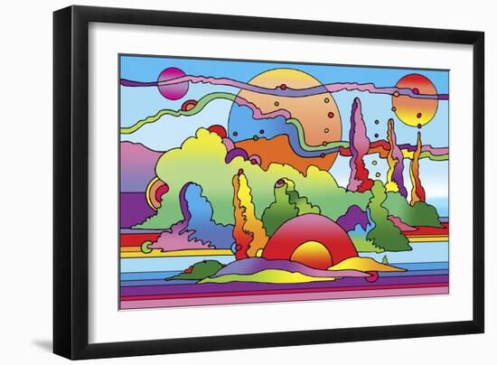 Pop Art Landscape 116-Howie Green-Framed Giclee Print