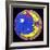 Pop Art Moon Circle-Howie Green-Framed Giclee Print