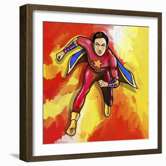 Pop Art Mr Superhero-Howie Green-Framed Giclee Print