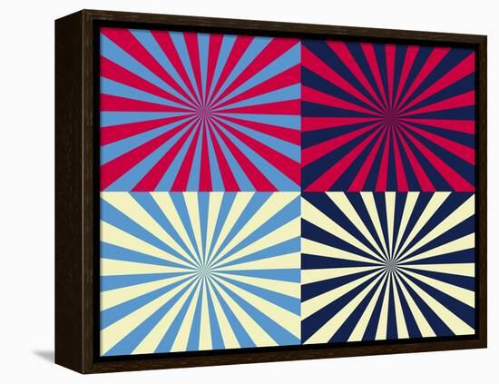 Pop Art Nova by Four Yellow Blue and Red-Luis Stortini Sabor aka CVADRAT-Framed Stretched Canvas