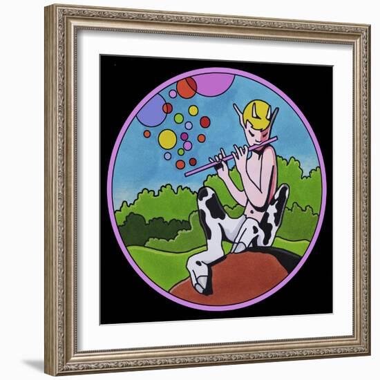 Pop Art Pan Circle-Howie Green-Framed Giclee Print