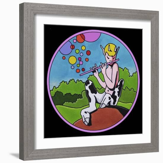 Pop Art Pan Circle-Howie Green-Framed Giclee Print