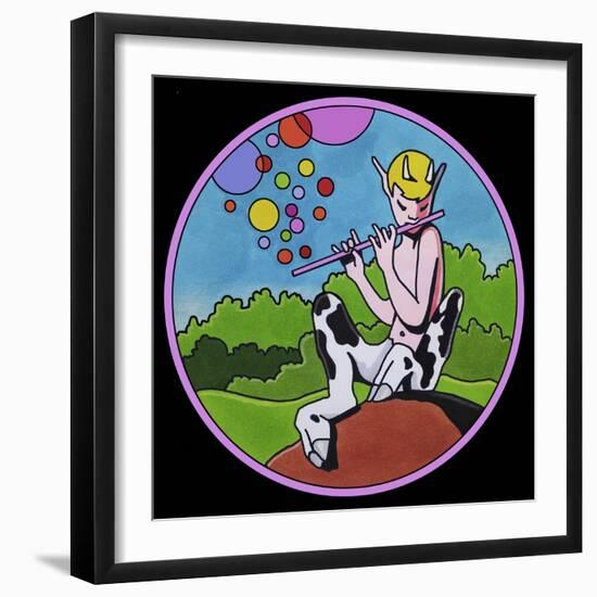 Pop Art Pan Circle-Howie Green-Framed Giclee Print