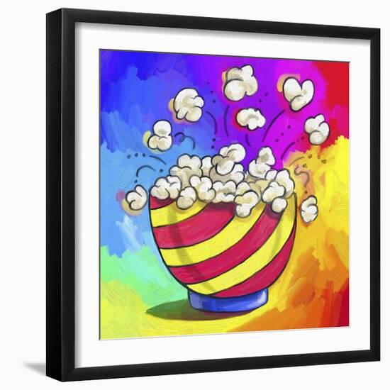 Pop-Art Popcorn Bowl-Howie Green-Framed Premium Giclee Print