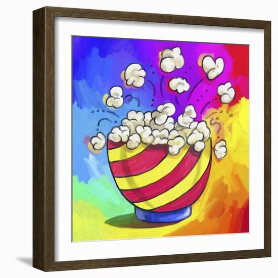 Pop-Art Popcorn Bowl-Howie Green-Framed Giclee Print