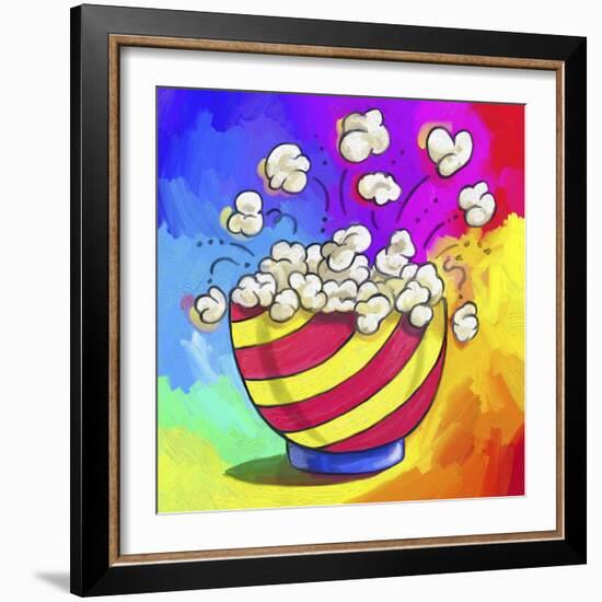 Pop-Art Popcorn Bowl-Howie Green-Framed Giclee Print