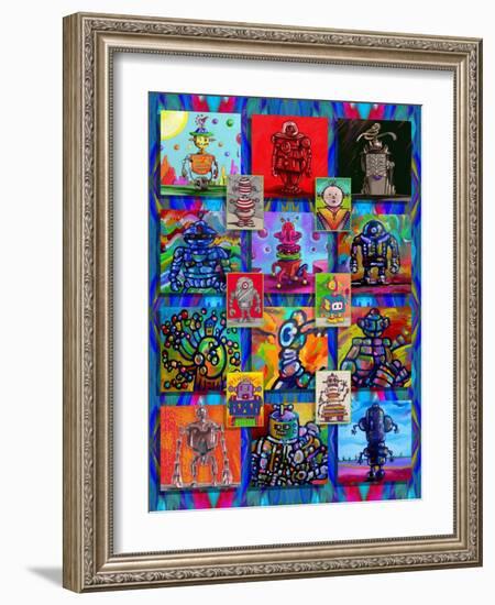 Pop Art Robots-Howie Green-Framed Giclee Print