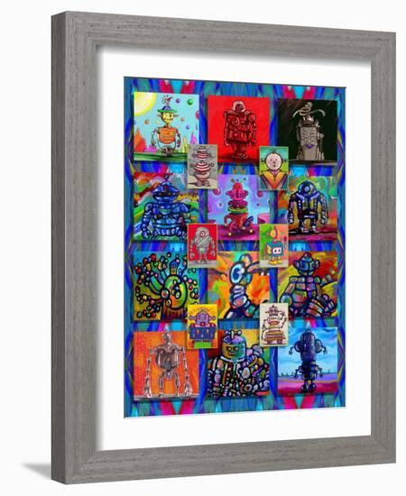 Pop Art Robots-Howie Green-Framed Giclee Print