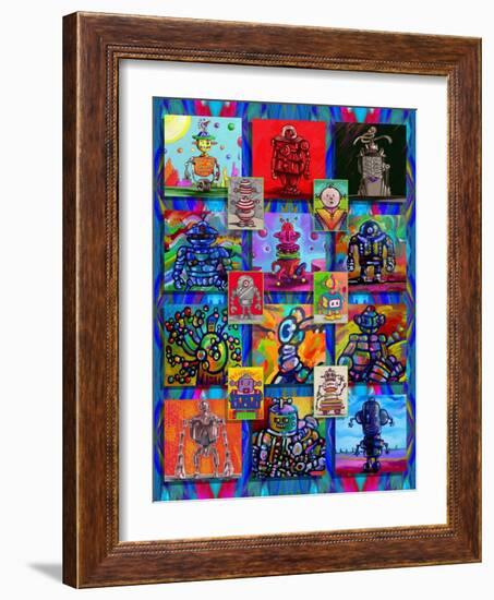 Pop Art Robots-Howie Green-Framed Giclee Print