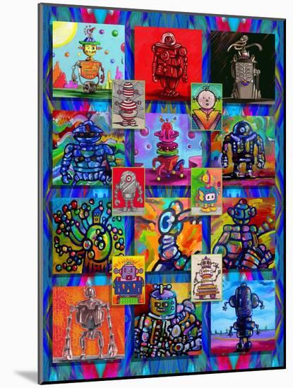 Pop Art Robots-Howie Green-Mounted Giclee Print