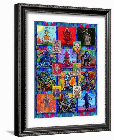 Pop Art Robots-Howie Green-Framed Giclee Print