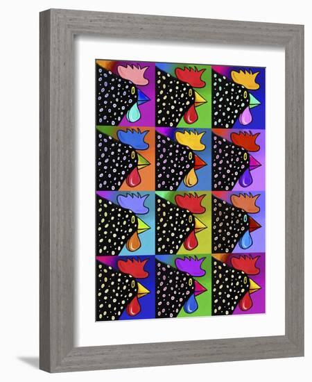 Pop Art Rooster-Howie Green-Framed Giclee Print