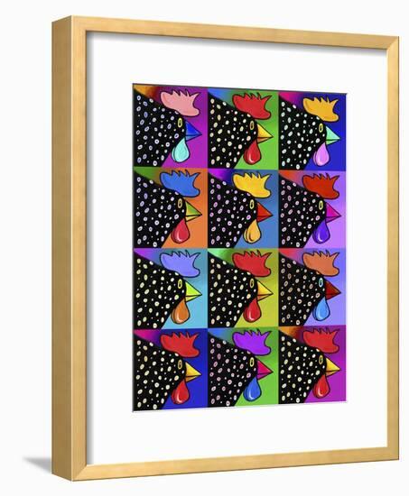 Pop Art Rooster-Howie Green-Framed Giclee Print