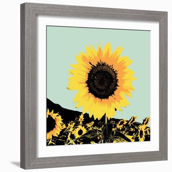 Pop Art Sunflower I-Jacob Green-Framed Art Print
