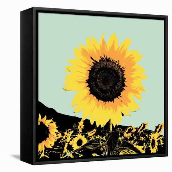 Pop Art Sunflower I-Jacob Green-Framed Stretched Canvas