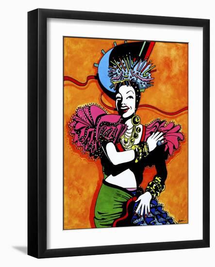 Pop Art Tutti Fruiti Lady-Howie Green-Framed Giclee Print