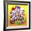 Pop Art Umbrella Man Patch-Howie Green-Framed Giclee Print