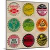 Pop Bottletops II-The Vintage Collection-Mounted Giclee Print