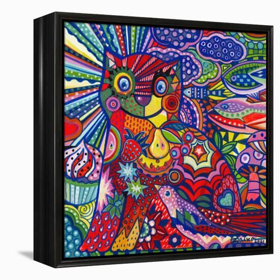 Pop Cat-Oxana Zaiko-Framed Premier Image Canvas