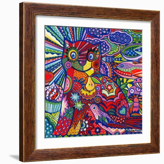 Pop Cat-Oxana Zaiko-Framed Giclee Print