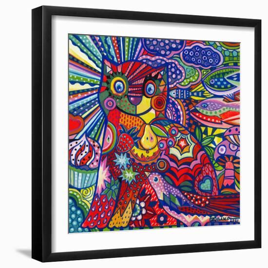 Pop Cat-Oxana Zaiko-Framed Giclee Print