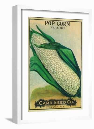 Pop Corn Seed Packet-Lantern Press-Framed Art Print