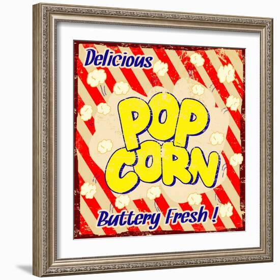 Pop Corn Vintage Poster-radubalint-Framed Premium Giclee Print