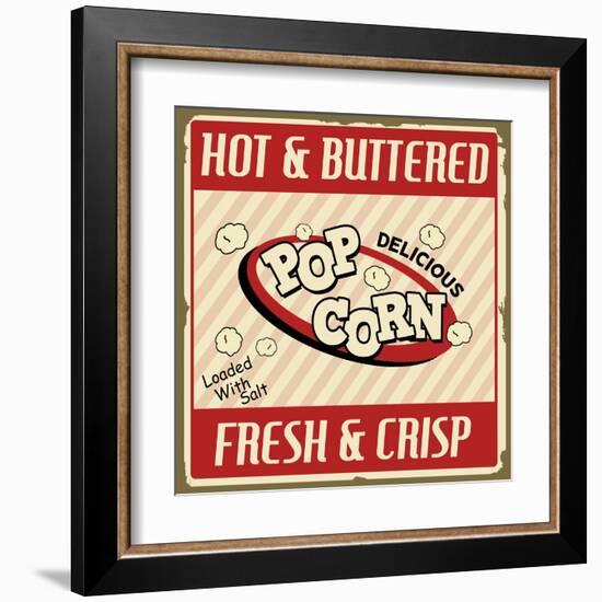 Pop Corn Vintage Poster-radubalint-Framed Art Print