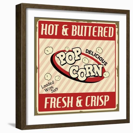 Pop Corn Vintage Poster-radubalint-Framed Premium Giclee Print