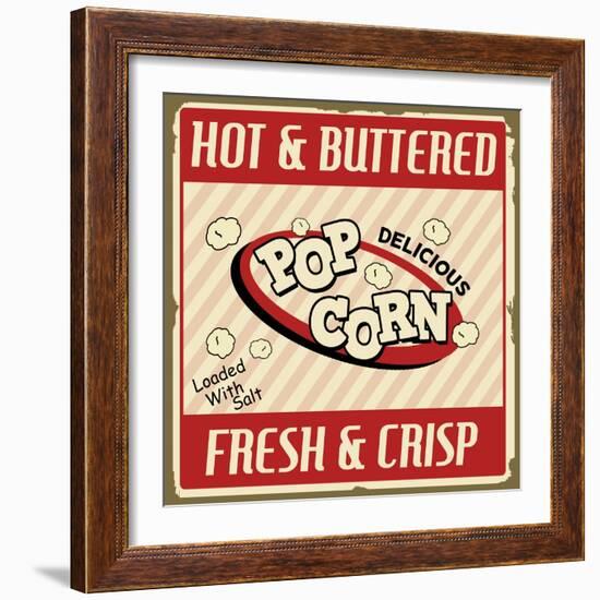 Pop Corn Vintage Poster-radubalint-Framed Art Print