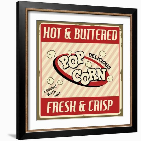 Pop Corn Vintage Poster-radubalint-Framed Art Print