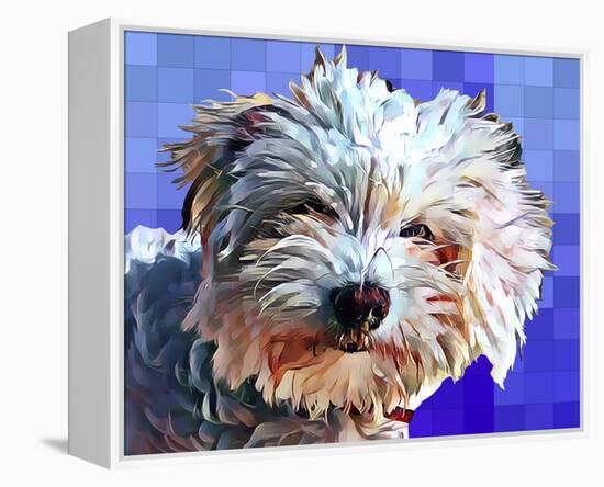 Pop Dog V-Kim Curinga-Framed Stretched Canvas