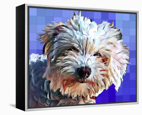 Pop Dog V-Kim Curinga-Framed Stretched Canvas