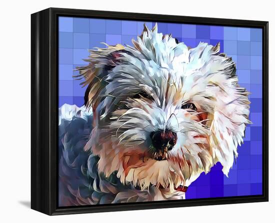 Pop Dog V-Kim Curinga-Framed Stretched Canvas